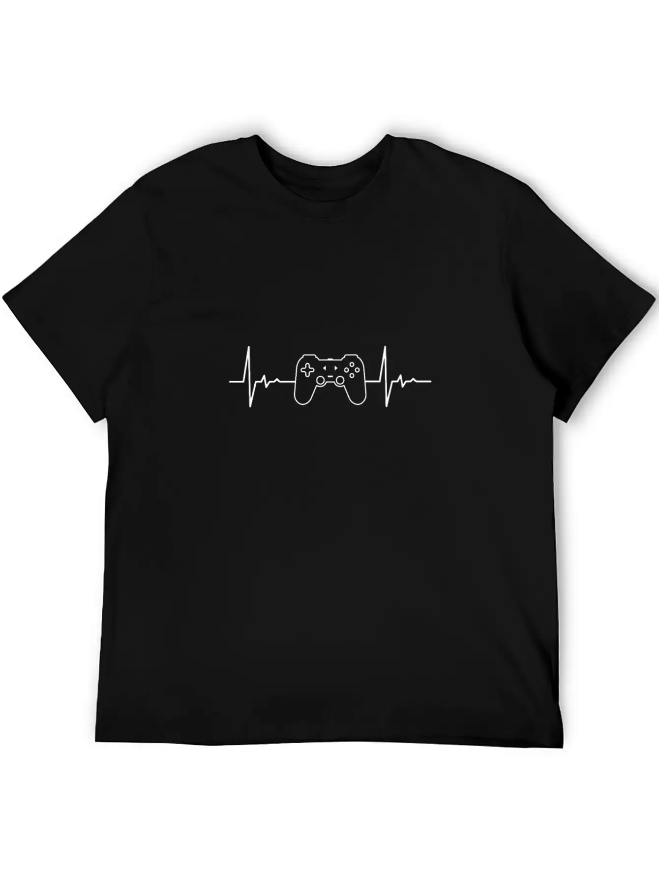 Gaming Controller Heartbeat Pulse Line Gamer Games Stylish Everyday T-Shirt – Unisex Basic Cotton Tee