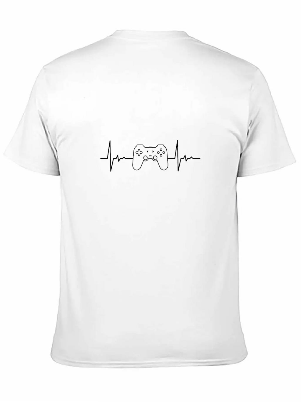 Gaming Controller Heartbeat Pulse Line Gamer Games Stylish Everyday T-Shirt – Unisex Basic Cotton Tee