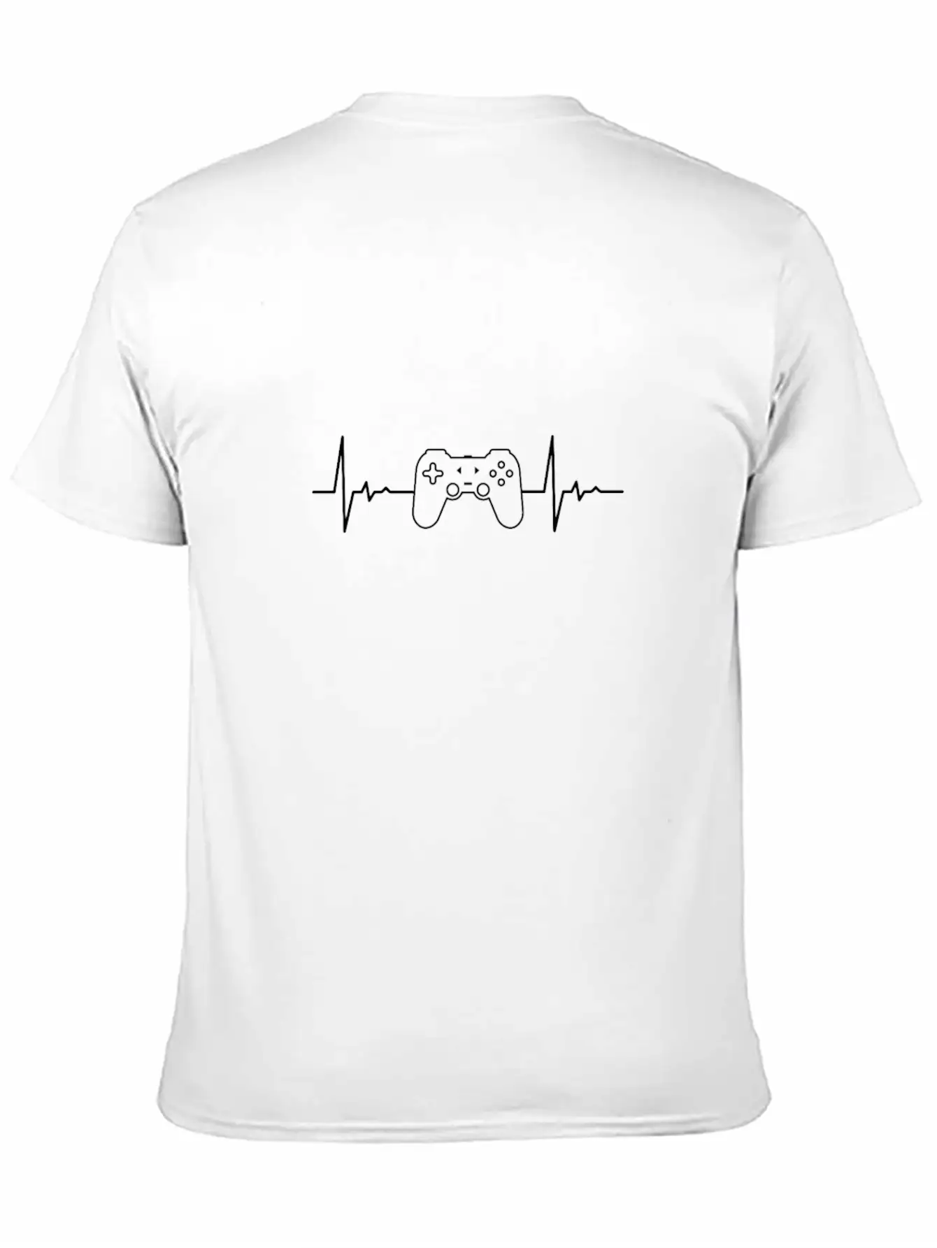 Gaming Controller Heartbeat Pulse Line Gamer Games Stylish Everyday T-Shirt – Unisex Basic Cotton Tee