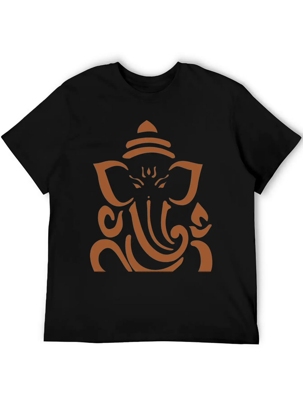 Ganesh Brown Basic Graphic T-Shirt – Daily Comfort In Soft Cotton