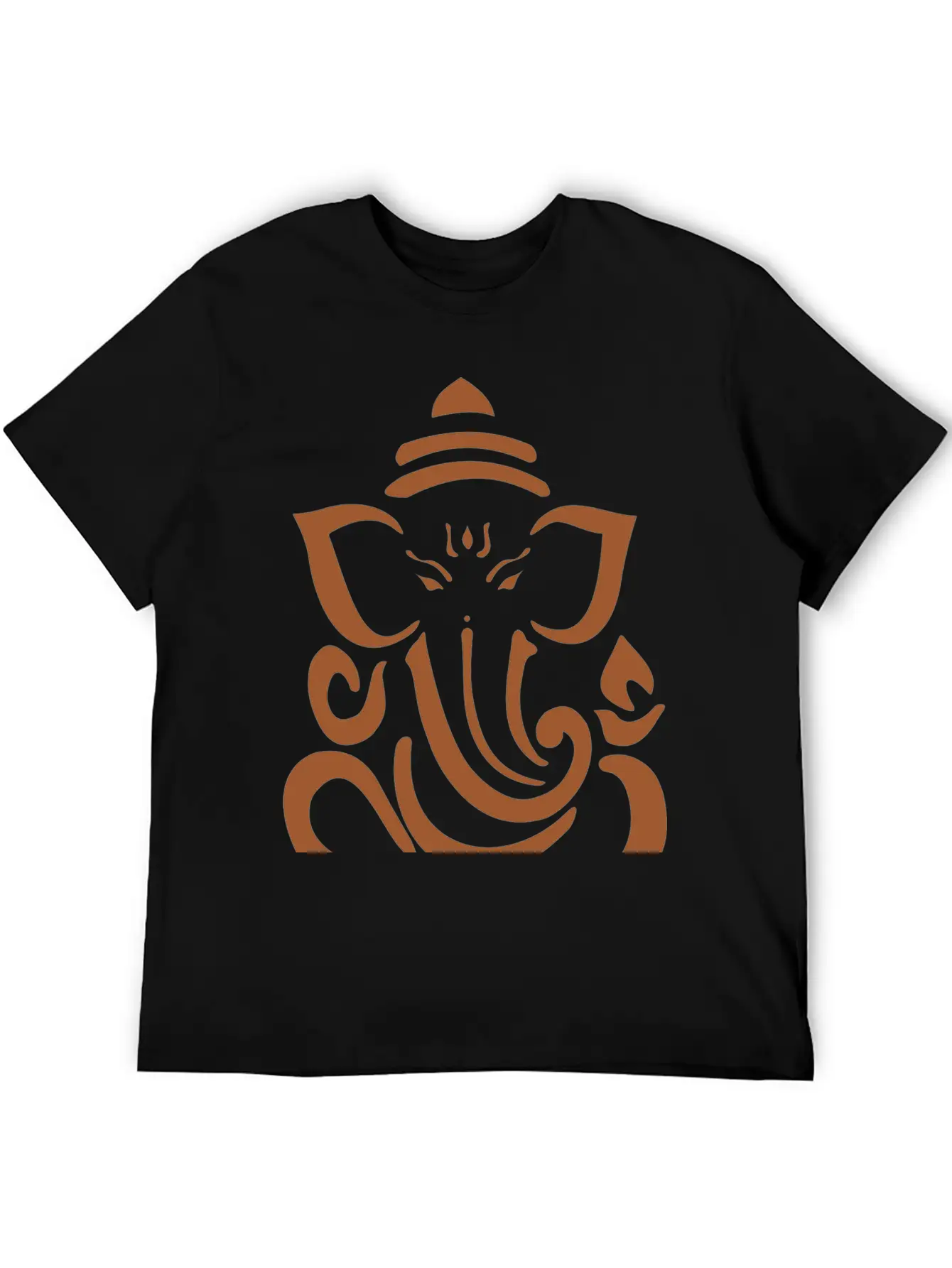 Ganesh Brown Basic Graphic T-Shirt – Daily Comfort In Soft Cotton