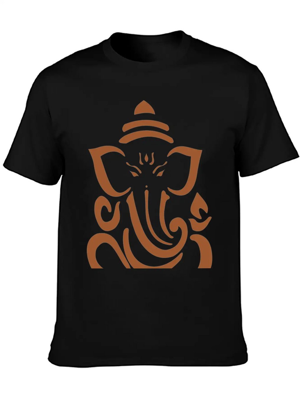 Ganesh Brown Basic Graphic T-Shirt – Daily Comfort In Soft Cotton