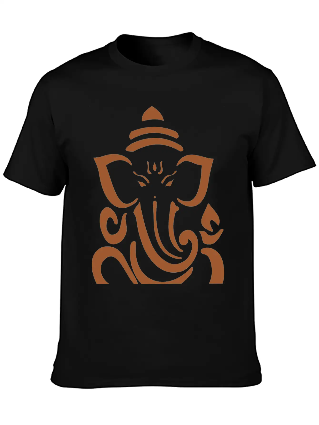 Ganesh Brown Basic Graphic T-Shirt – Daily Comfort In Soft Cotton
