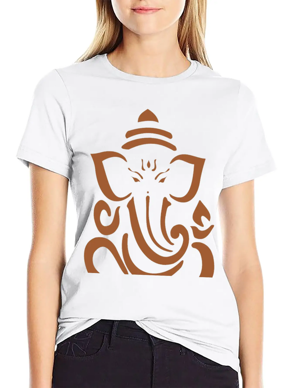Ganesh Brown Basic Graphic T-Shirt – Daily Comfort In Soft Cotton