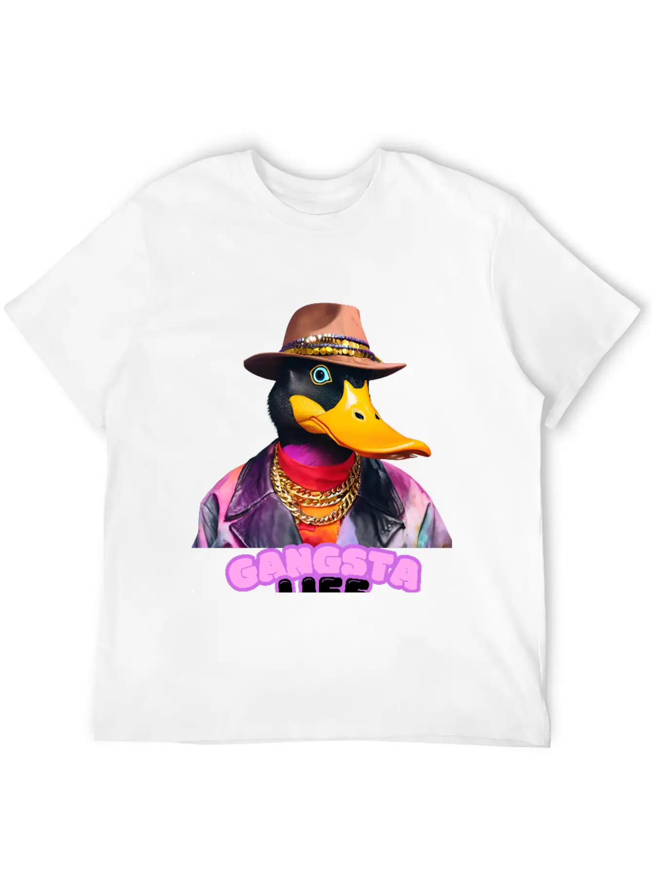 Gangsta Life Duck Breathable Soft Cotton T-Shirt – Timeless Casual Look