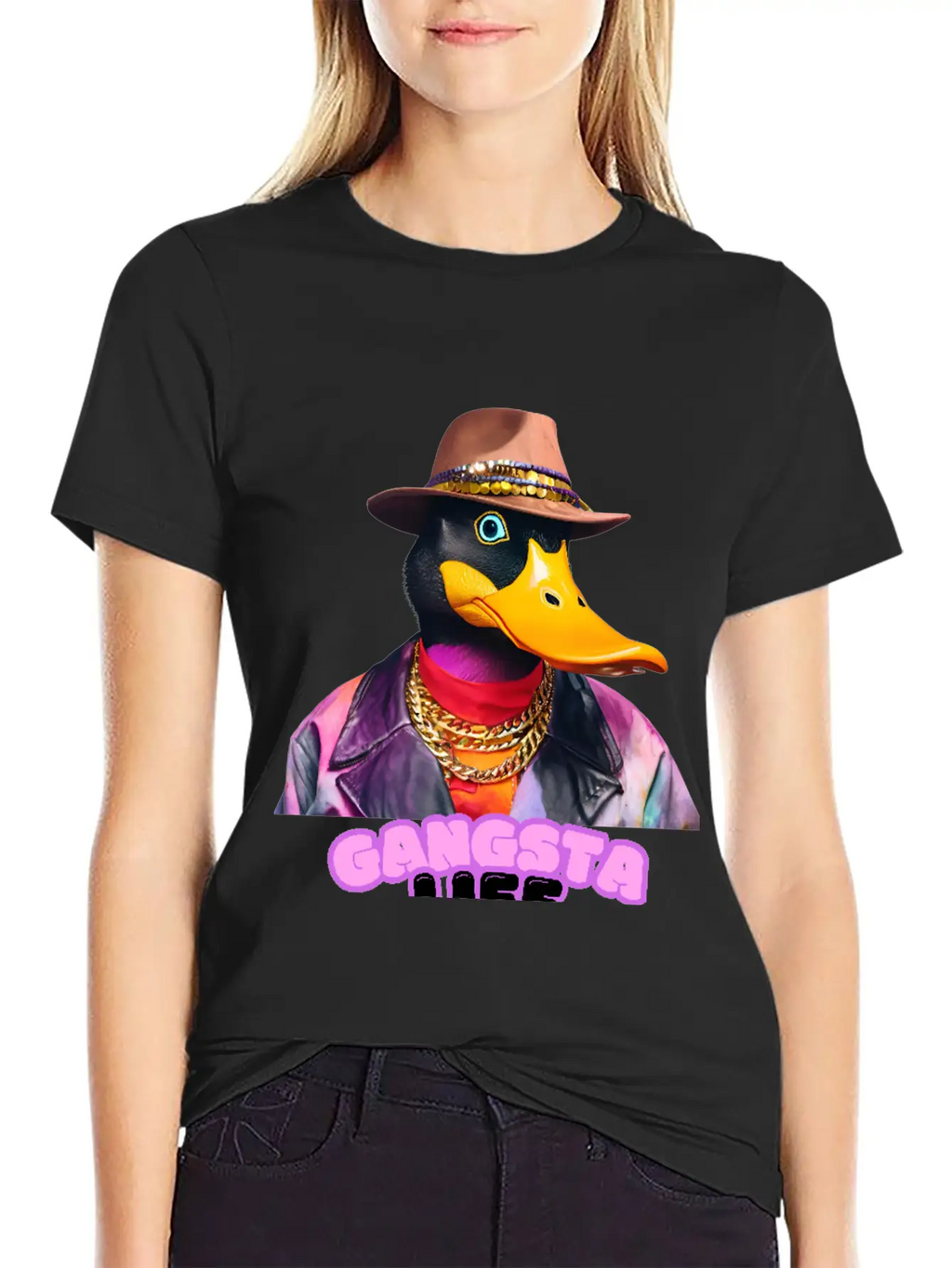 Gangsta Life Duck Breathable Soft Cotton T-Shirt – Timeless Casual Look
