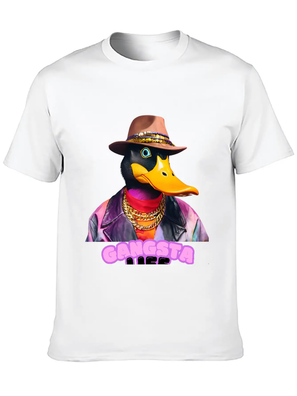 Gangsta Life Duck Breathable Soft Cotton T-Shirt – Timeless Casual Look