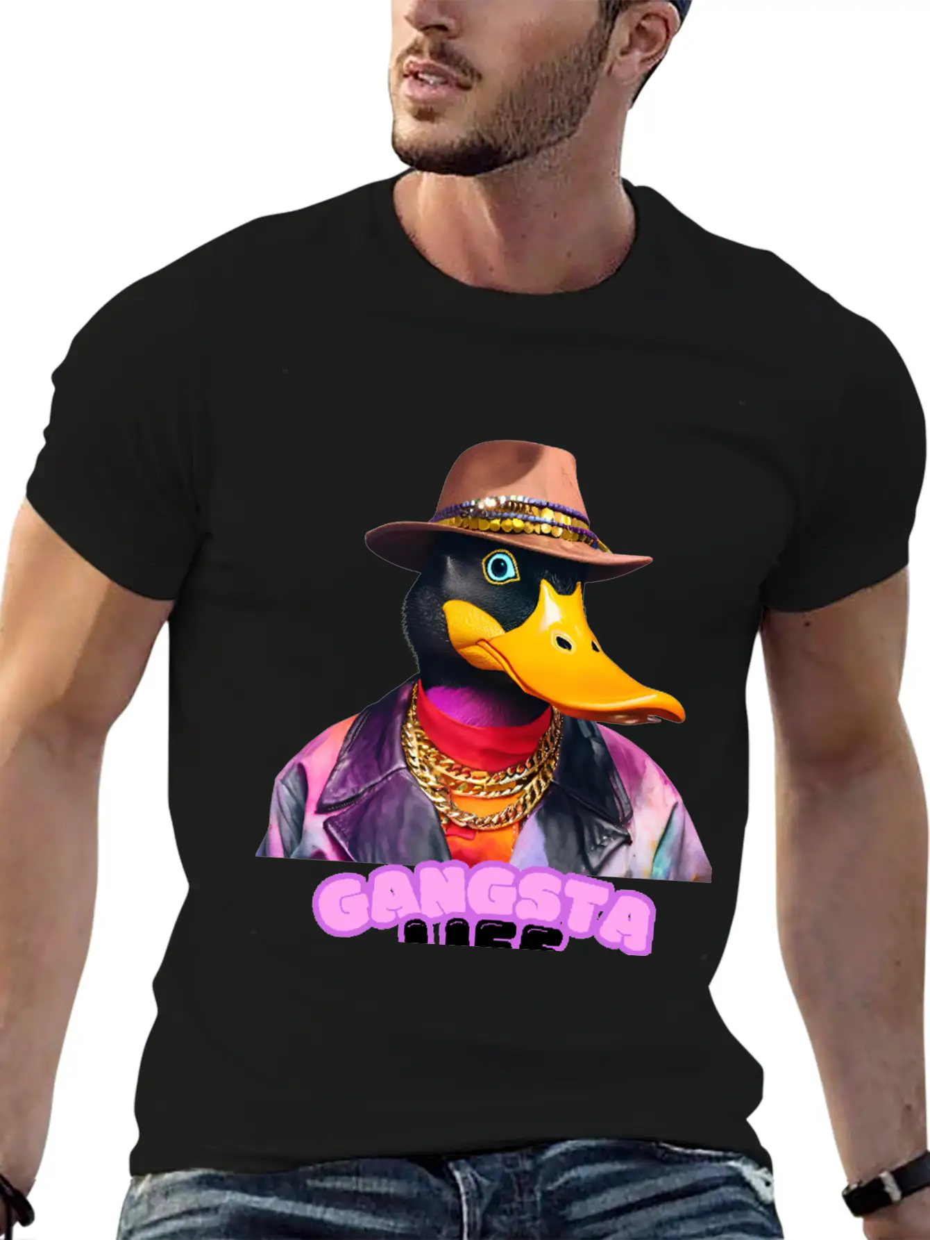 Gangsta Life Duck Breathable Soft Cotton T-Shirt – Timeless Casual Look