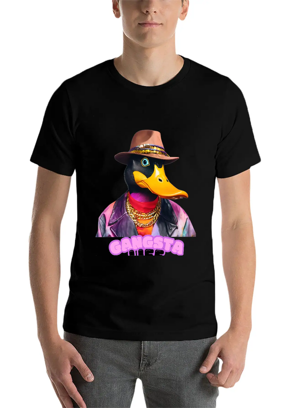 Gangsta Life Duck Breathable Soft Cotton T-Shirt – Timeless Casual Look
