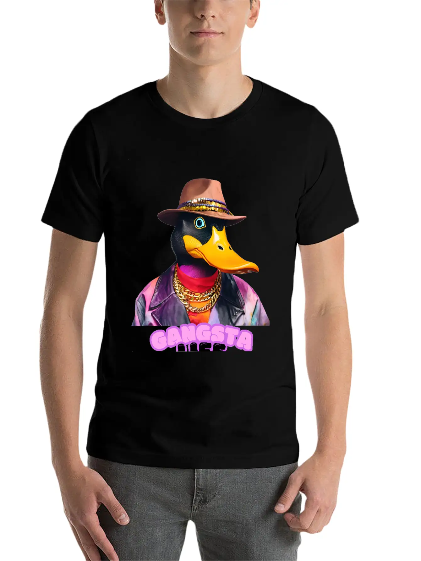 Gangsta Life Duck Breathable Soft Cotton T-Shirt – Timeless Casual Look
