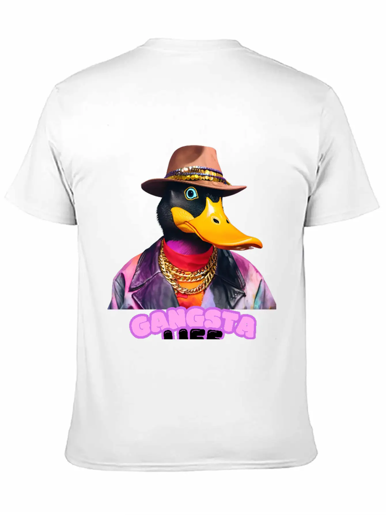 Gangsta Life Duck Breathable Soft Cotton T-Shirt – Timeless Casual Look
