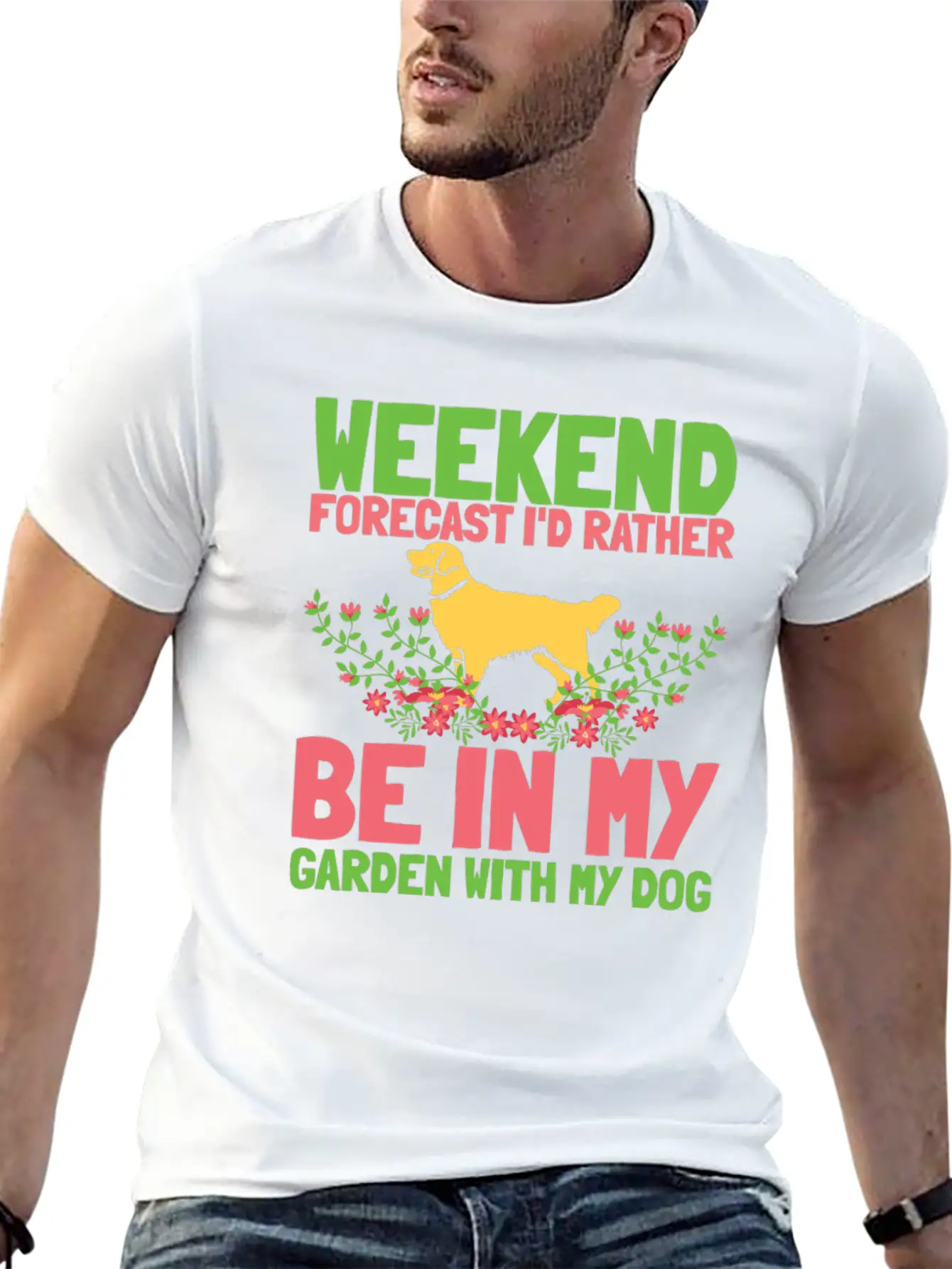 Gardening Gardener Weekend Gardening Dog Basic Graphic T-Shirt – Daily Comfort In Soft Cotton