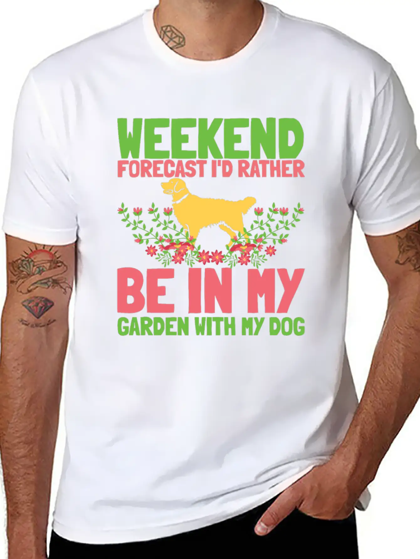 Gardening Gardener Weekend Gardening Dog Basic Graphic T-Shirt – Daily Comfort In Soft Cotton