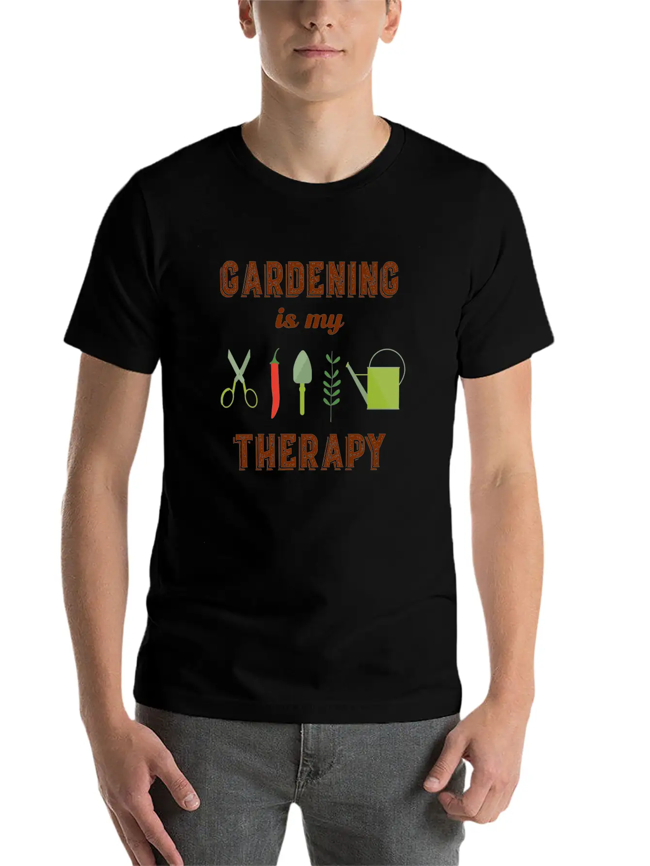Gardening Is My Therapy Garden Gardening Organic Timeless Short Sleeve Tee – Comfy And Minimalist Design