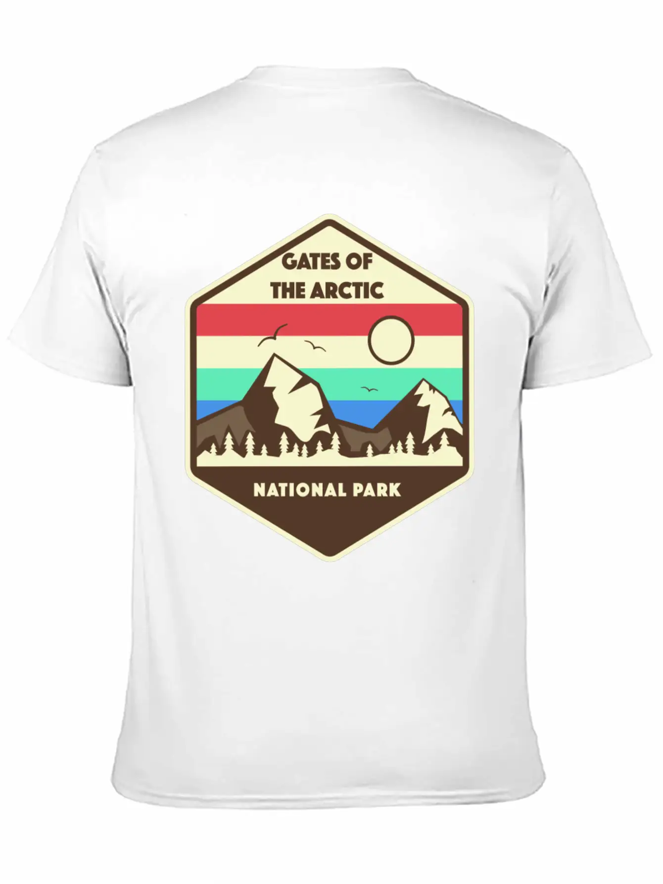 Gates Of The Arctic National Park Retro Relaxed Everyday Tee – Lightweight And Durable Cotton
