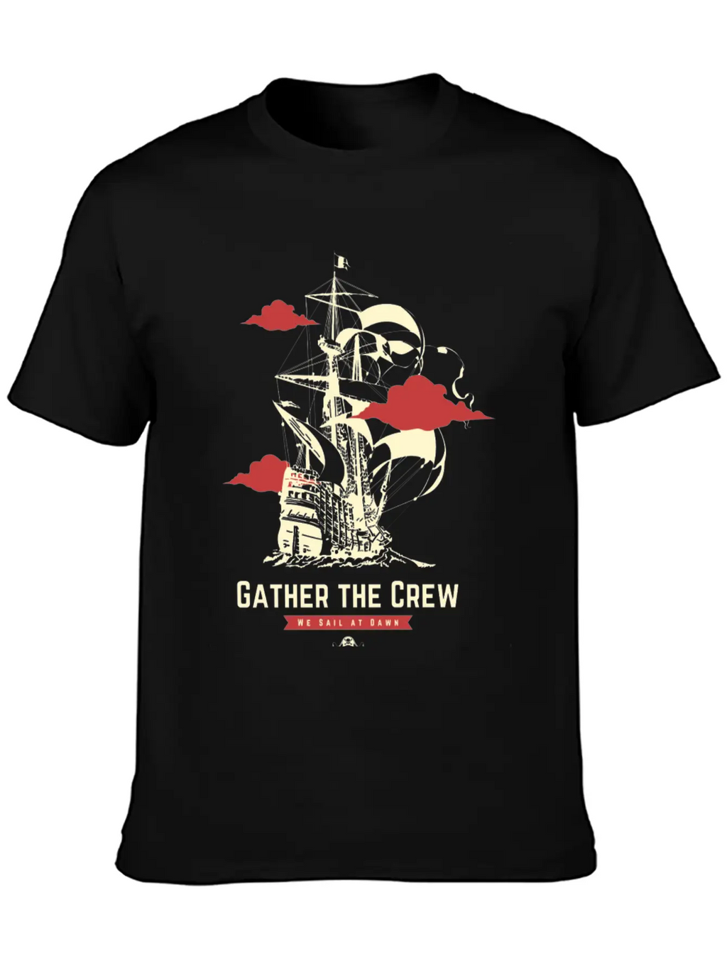Gather The Pirate Crew Unisex Casual T-Shirt – Clean Design For Daily Comfort
