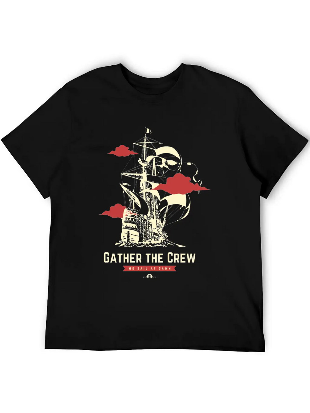Gather The Pirate Crew Unisex Casual T-Shirt – Clean Design For Daily Comfort