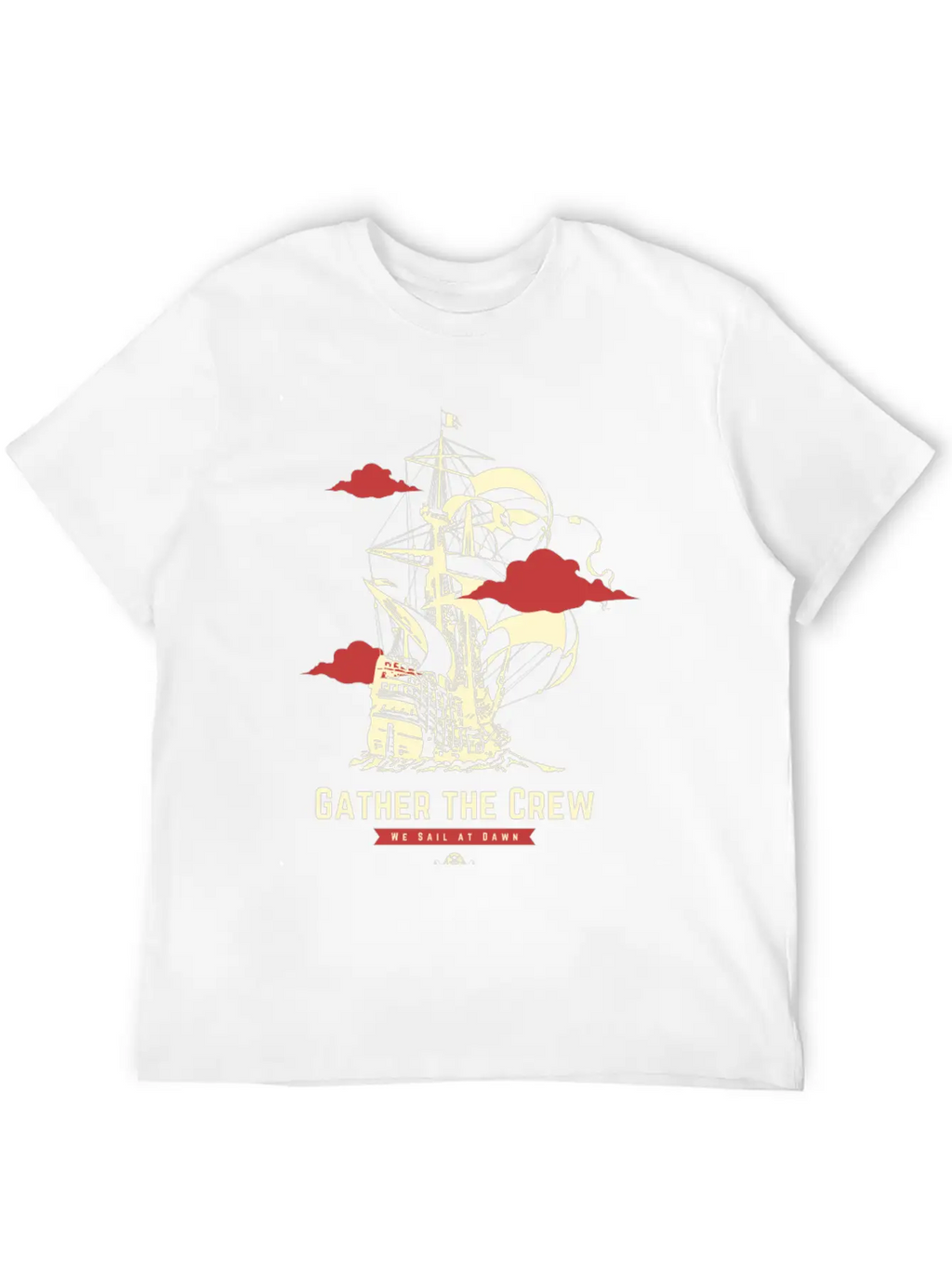 Gather The Pirate Crew Unisex Casual T-Shirt – Clean Design For Daily Comfort