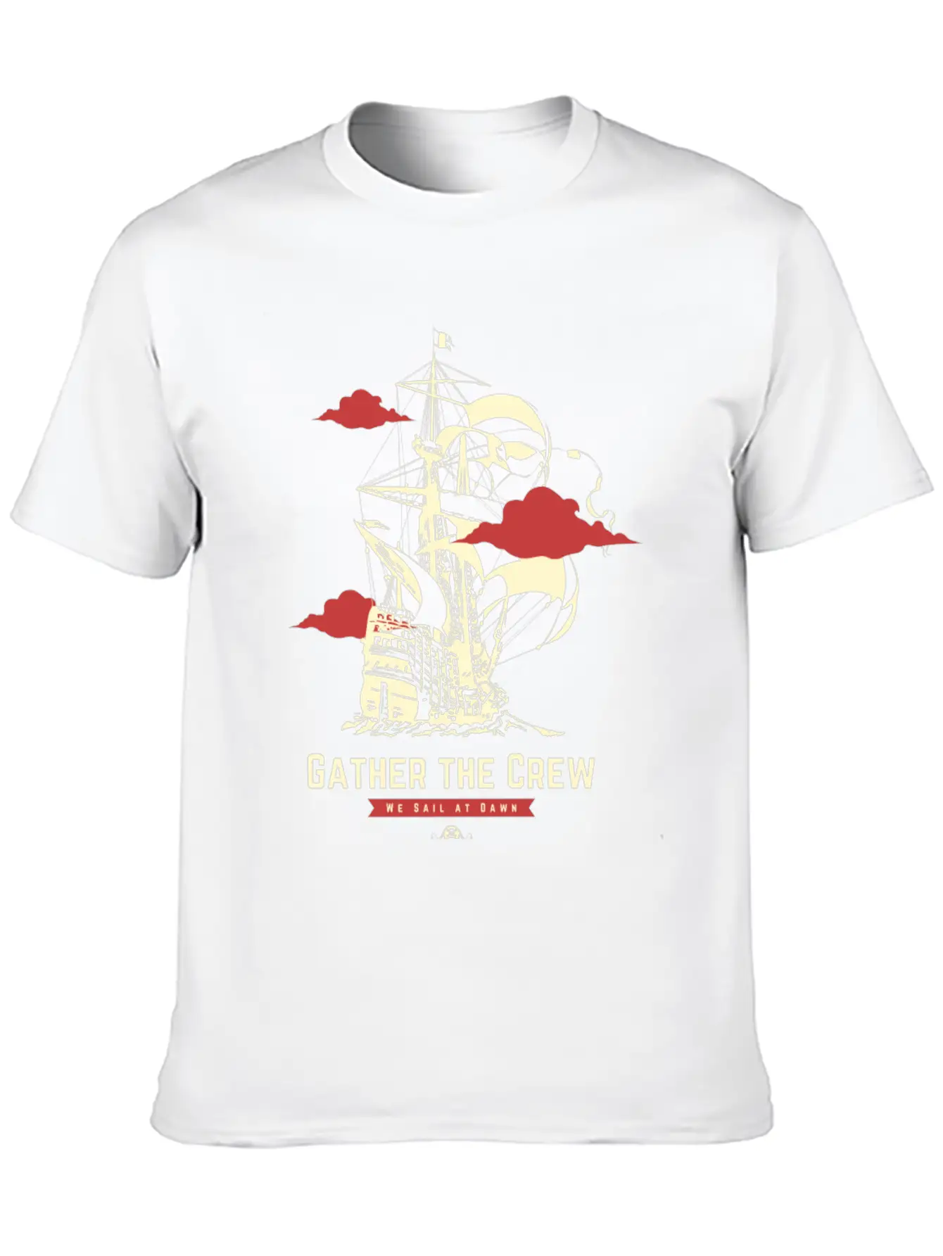 Gather The Pirate Crew Unisex Casual T-Shirt – Clean Design For Daily Comfort