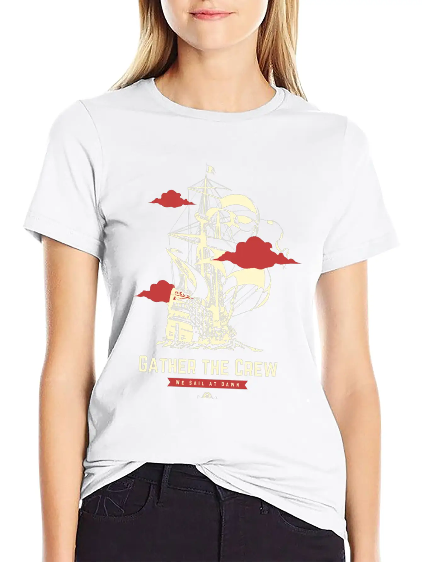 Gather The Pirate Crew Unisex Casual T-Shirt – Clean Design For Daily Comfort