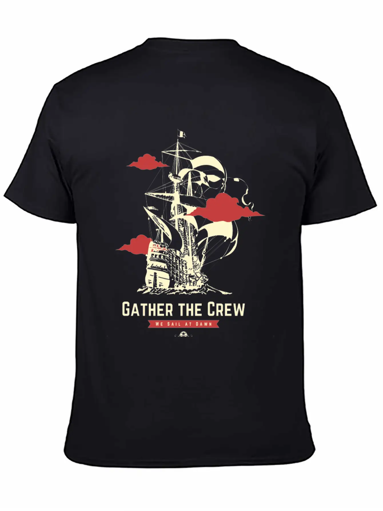 Gather The Pirate Crew Unisex Casual T-Shirt – Clean Design For Daily Comfort