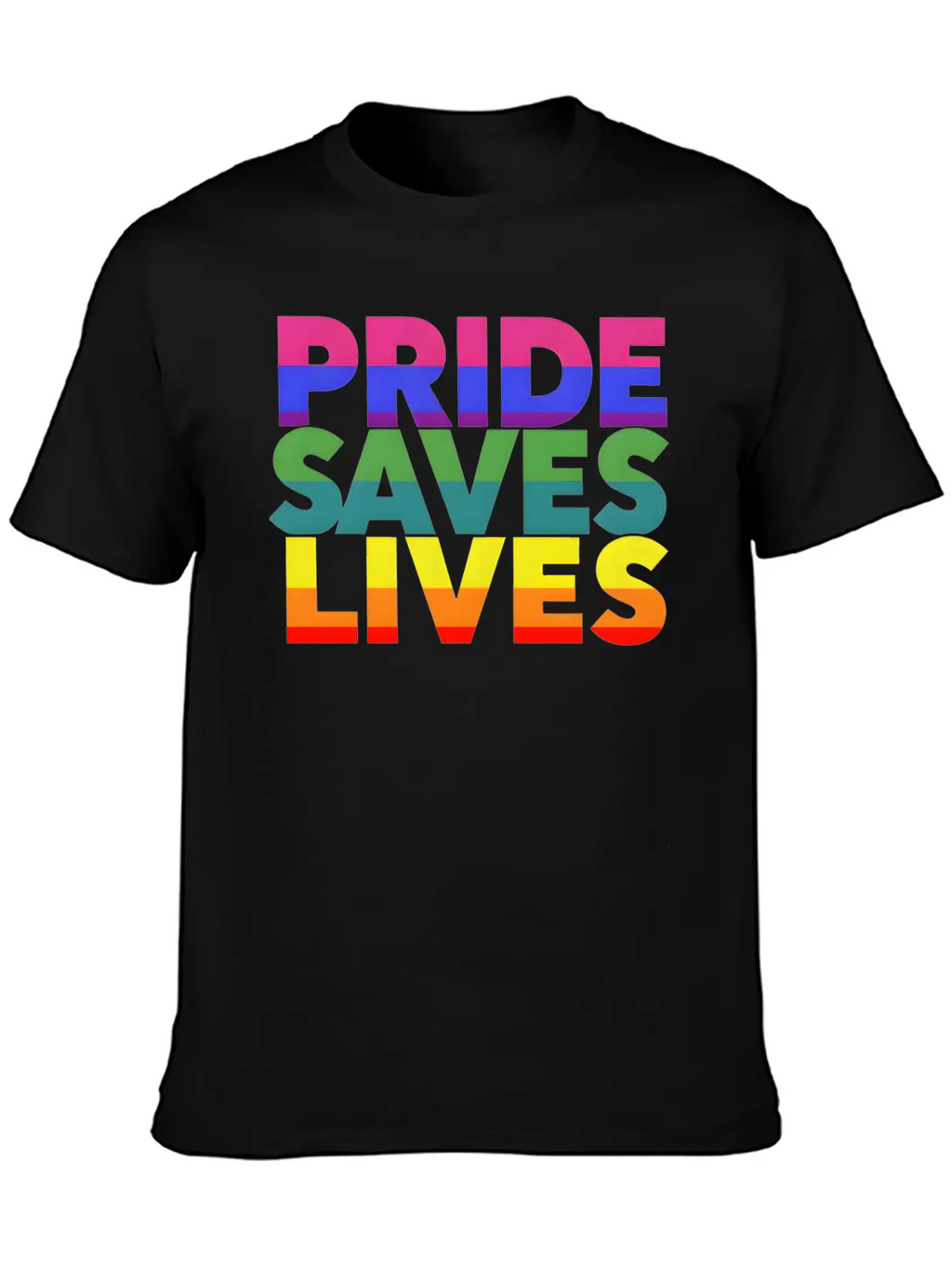 Gay Pride LGBT Community Support Pride Saves Lives Stylish Everyday T-Shirt – Unisex Basic Cotton Tee