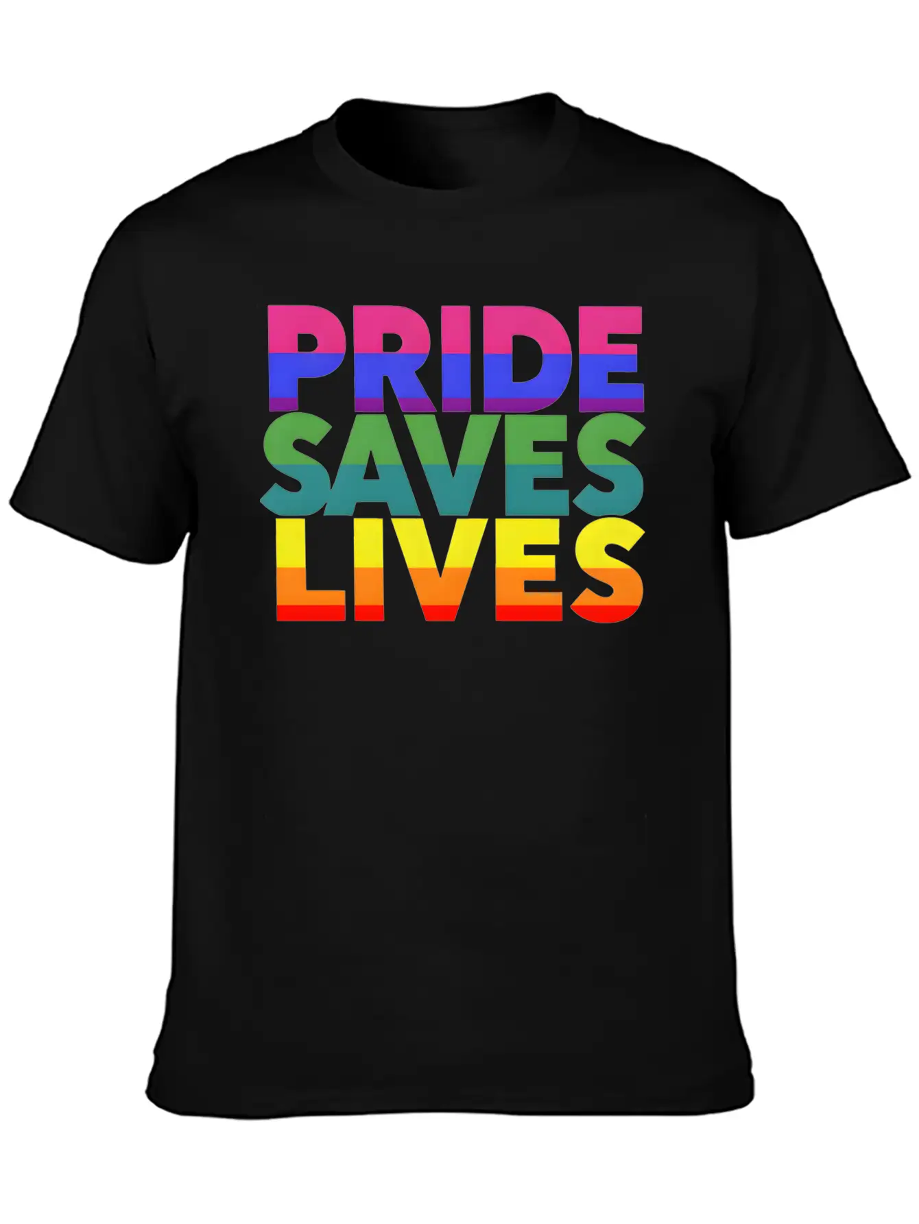 Gay Pride LGBT Community Support Pride Saves Lives Stylish Everyday T-Shirt – Unisex Basic Cotton Tee