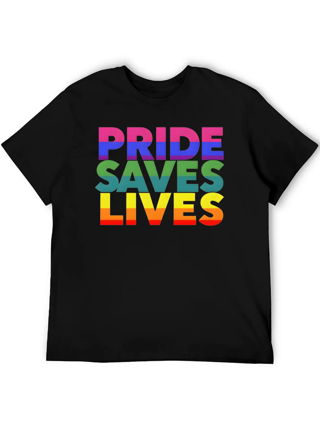 Gay Pride LGBT Community Support Pride Saves Lives Stylish Everyday T-Shirt – Unisex Basic Cotton Tee