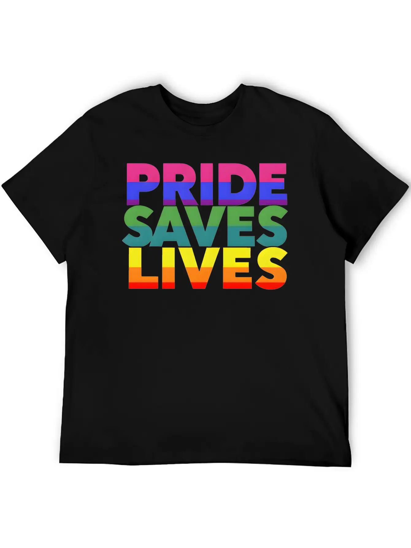 Gay Pride LGBT Community Support Pride Saves Lives Stylish Everyday T-Shirt – Unisex Basic Cotton Tee