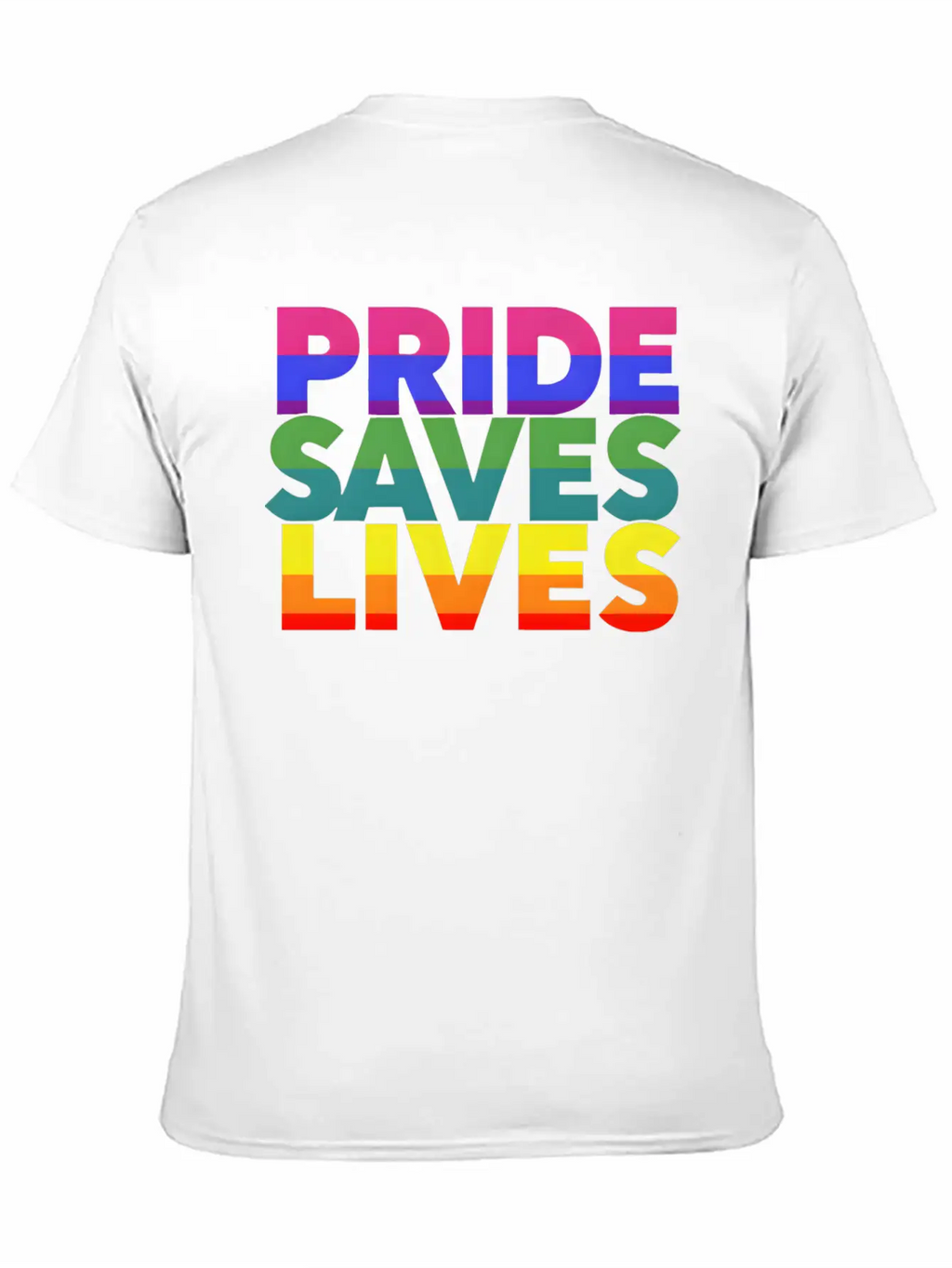 Gay Pride LGBT Community Support Pride Saves Lives Stylish Everyday T-Shirt – Unisex Basic Cotton Tee
