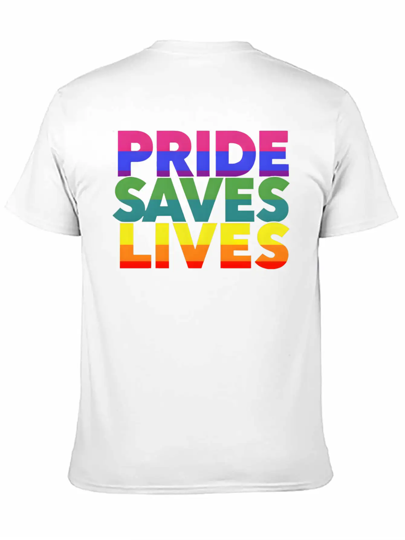 Gay Pride LGBT Community Support Pride Saves Lives Stylish Everyday T-Shirt – Unisex Basic Cotton Tee