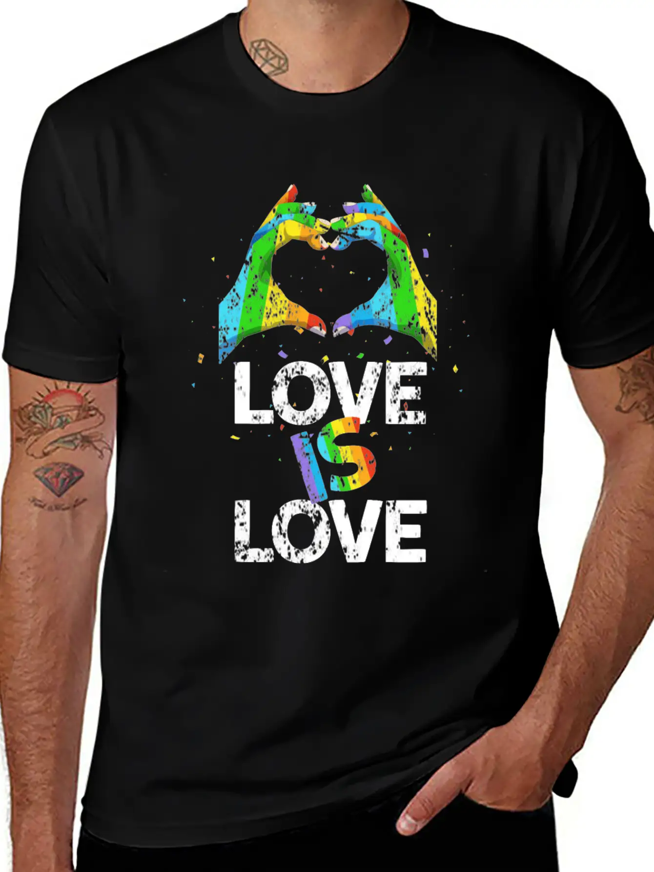 Gay Pride Love Is Love Unisex Casual T-Shirt – Clean Design For Daily Comfort