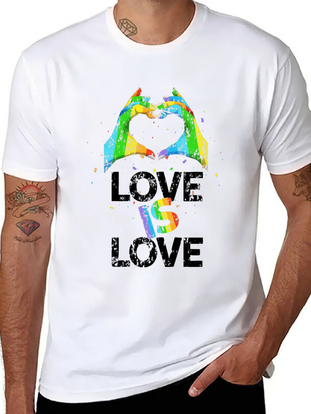 Gay Pride Love Is Love Unisex Casual T-Shirt – Clean Design For Daily Comfort