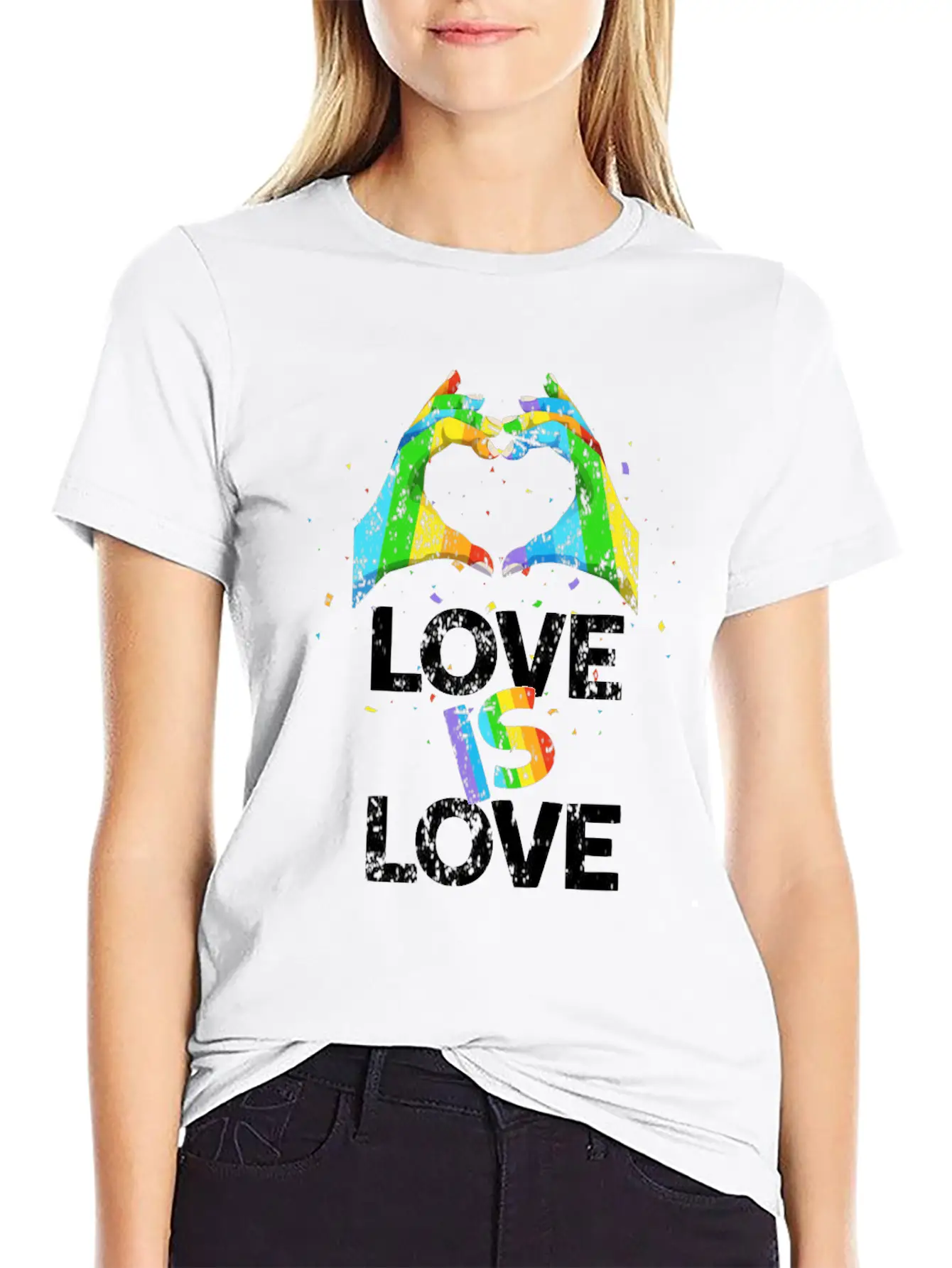 Gay Pride Love Is Love Unisex Casual T-Shirt – Clean Design For Daily Comfort