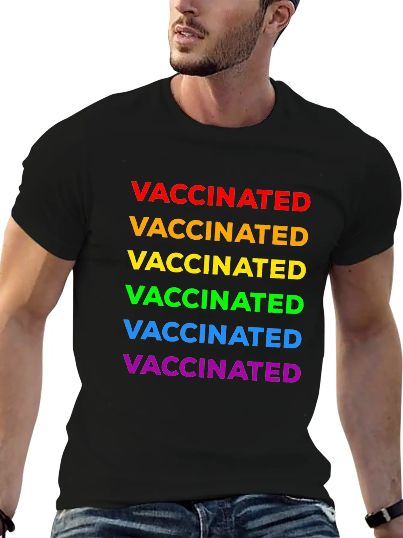 Gay Pride Vaccinated Timeless Short Sleeve Tee – Comfy And Minimalist Design