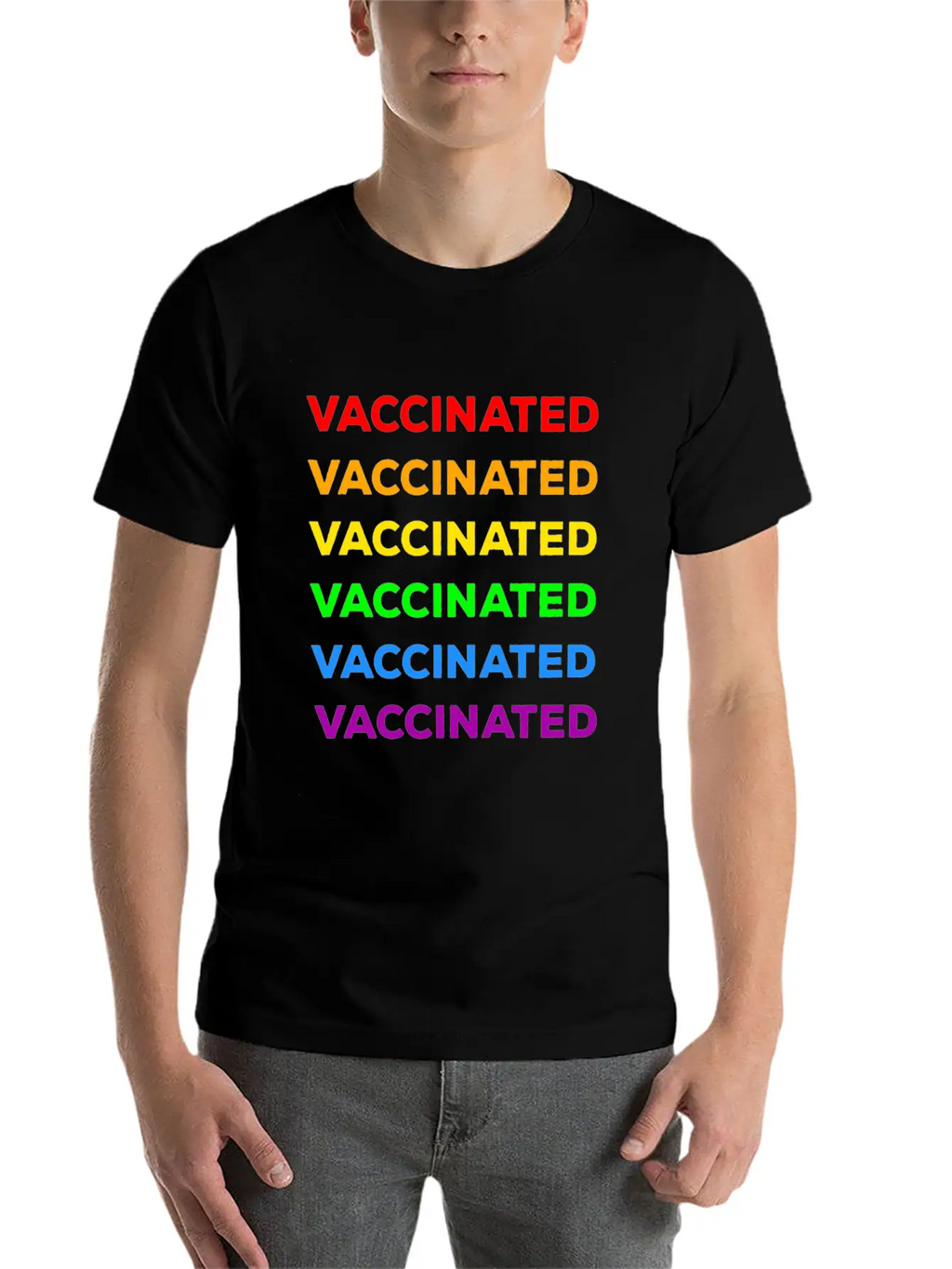 Gay Pride Vaccinated Timeless Short Sleeve Tee – Comfy And Minimalist Design