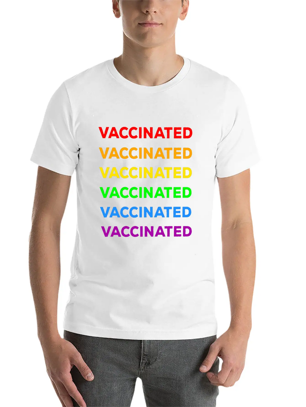 Gay Pride Vaccinated Timeless Short Sleeve Tee – Comfy And Minimalist Design