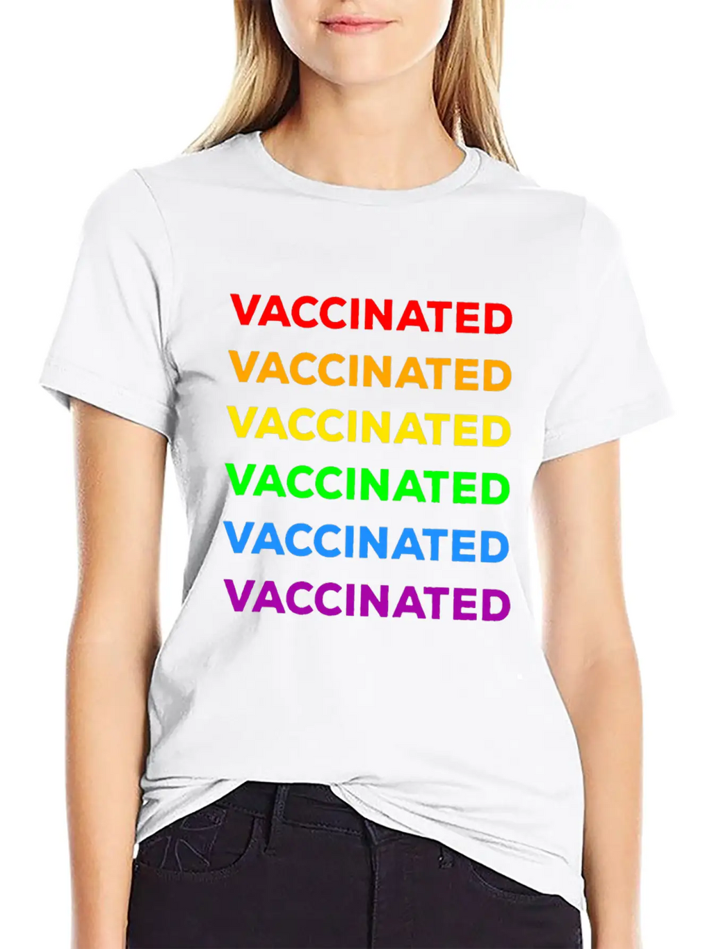 Gay Pride Vaccinated Timeless Short Sleeve Tee – Comfy And Minimalist Design