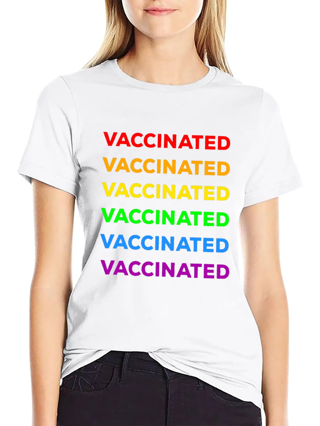 Gay Pride Vaccinated Timeless Short Sleeve Tee – Comfy And Minimalist Design