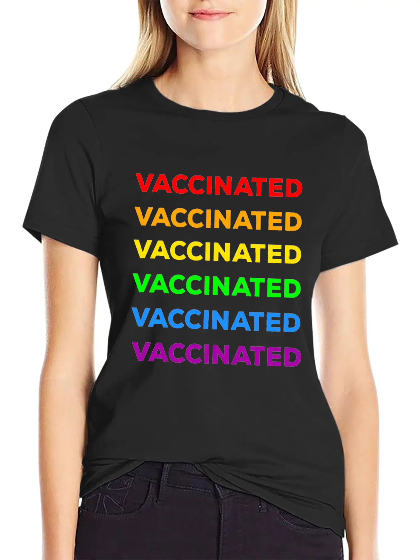 Gay Pride Vaccinated Timeless Short Sleeve Tee – Comfy And Minimalist Design