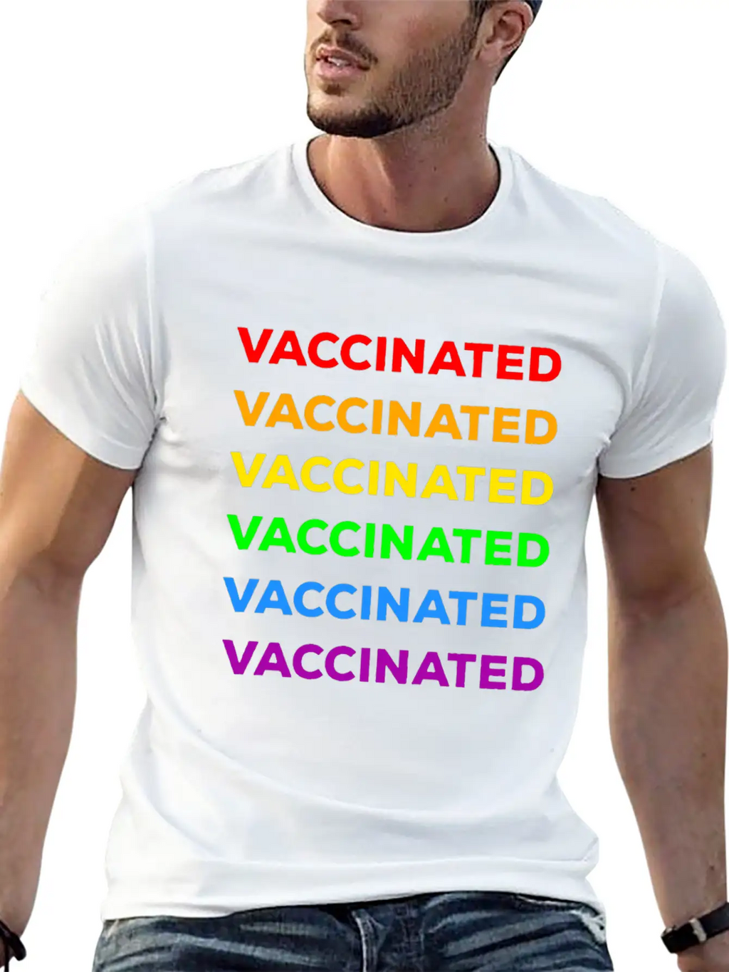 Gay Pride Vaccinated Timeless Short Sleeve Tee – Comfy And Minimalist Design
