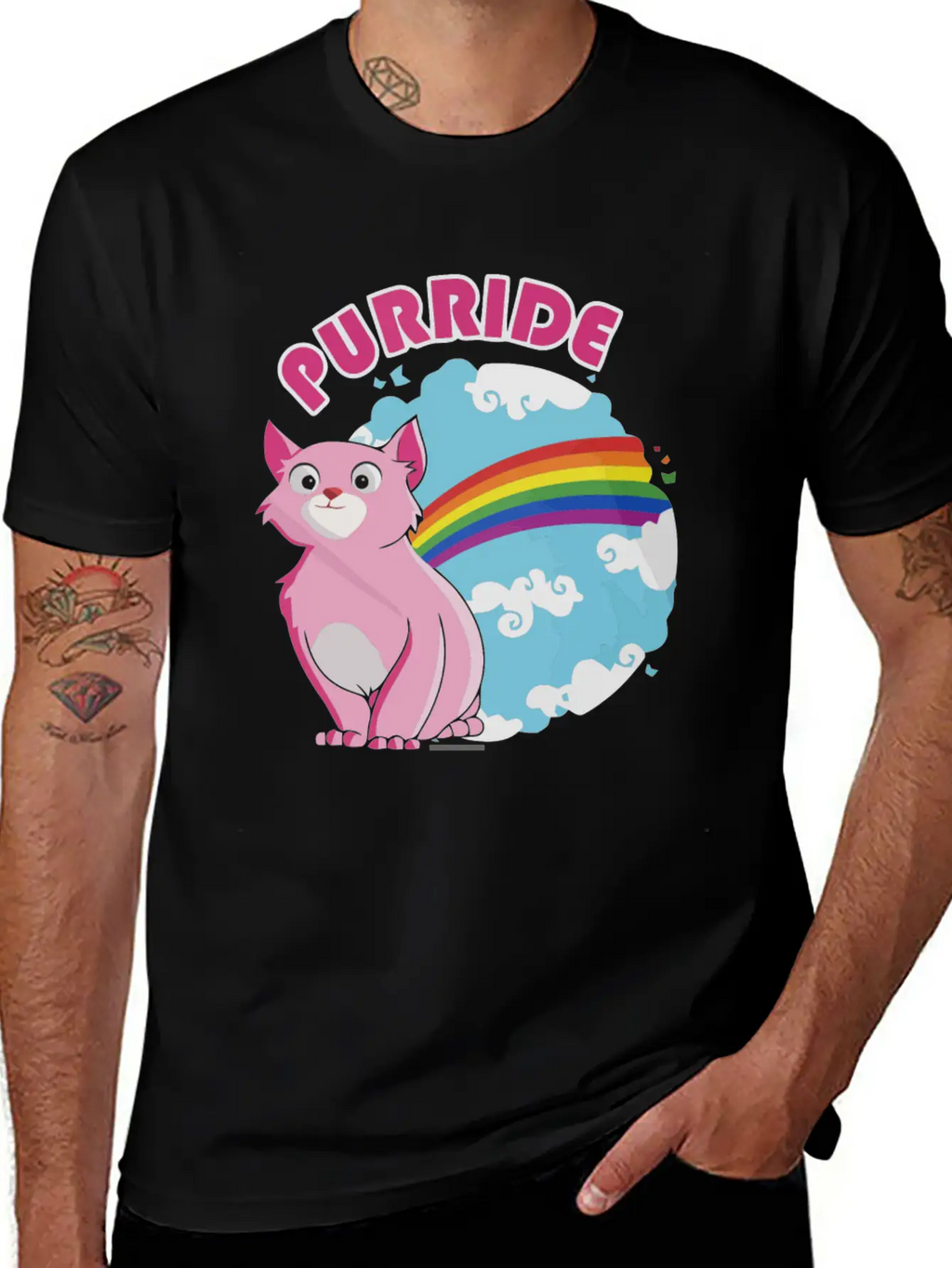 Gay Purrride Basic Graphic T-Shirt – Daily Comfort In Soft Cotton