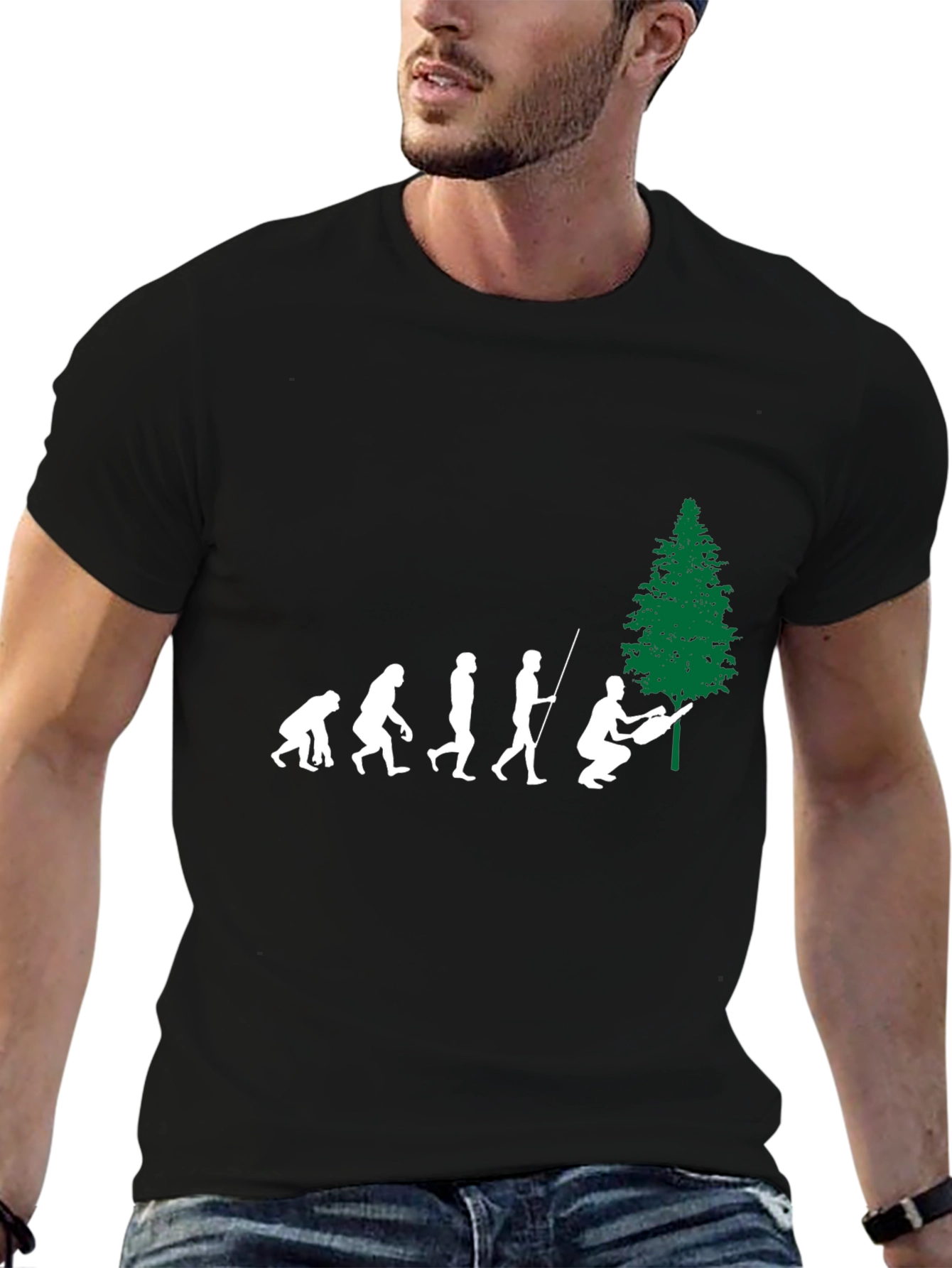 Evolution of Lumberjack Black T-Shirt