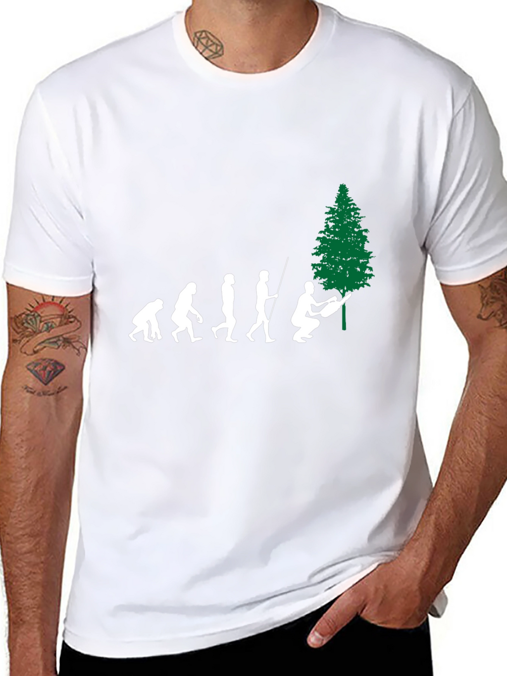 Evolution of Lumberjack Black T-Shirt