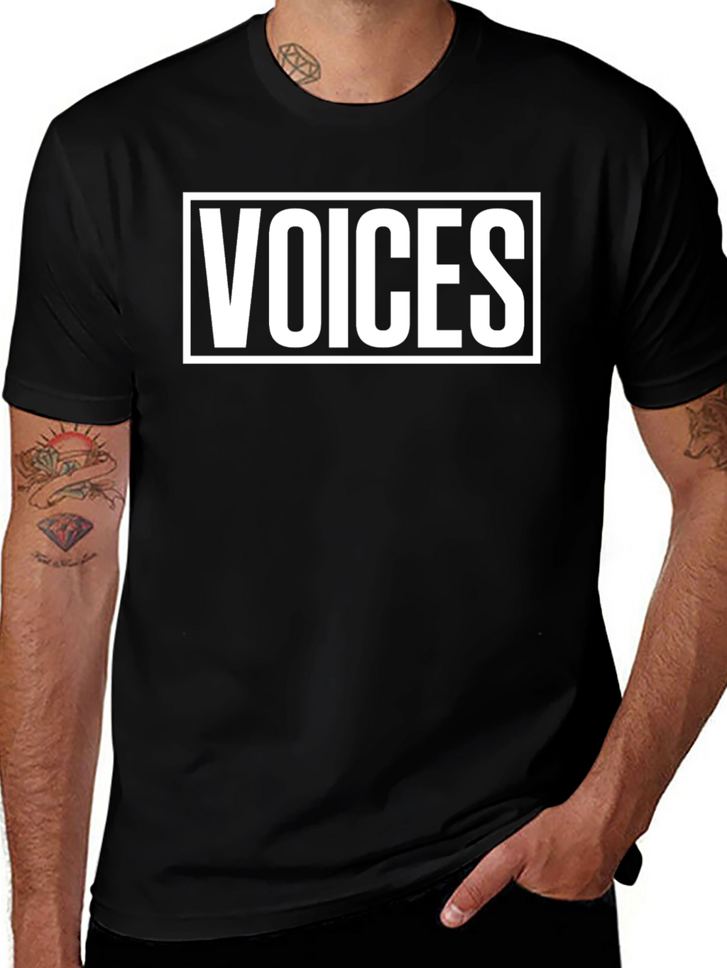 Voices Graphic Tee - Unisex Black T-Shirt