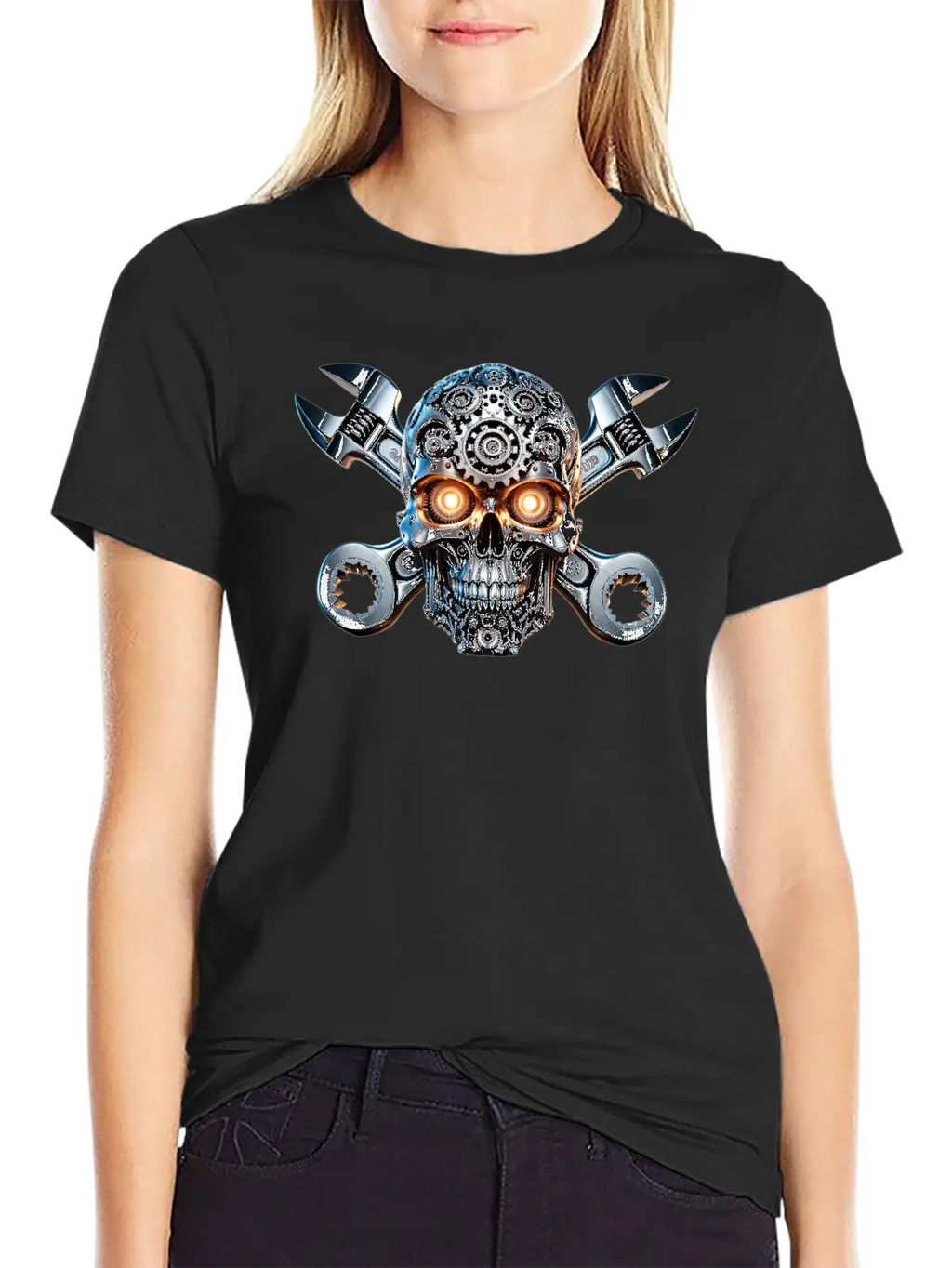 Gearhead Skull Classic Cotton Tee – Unisex Comfort For Any Season