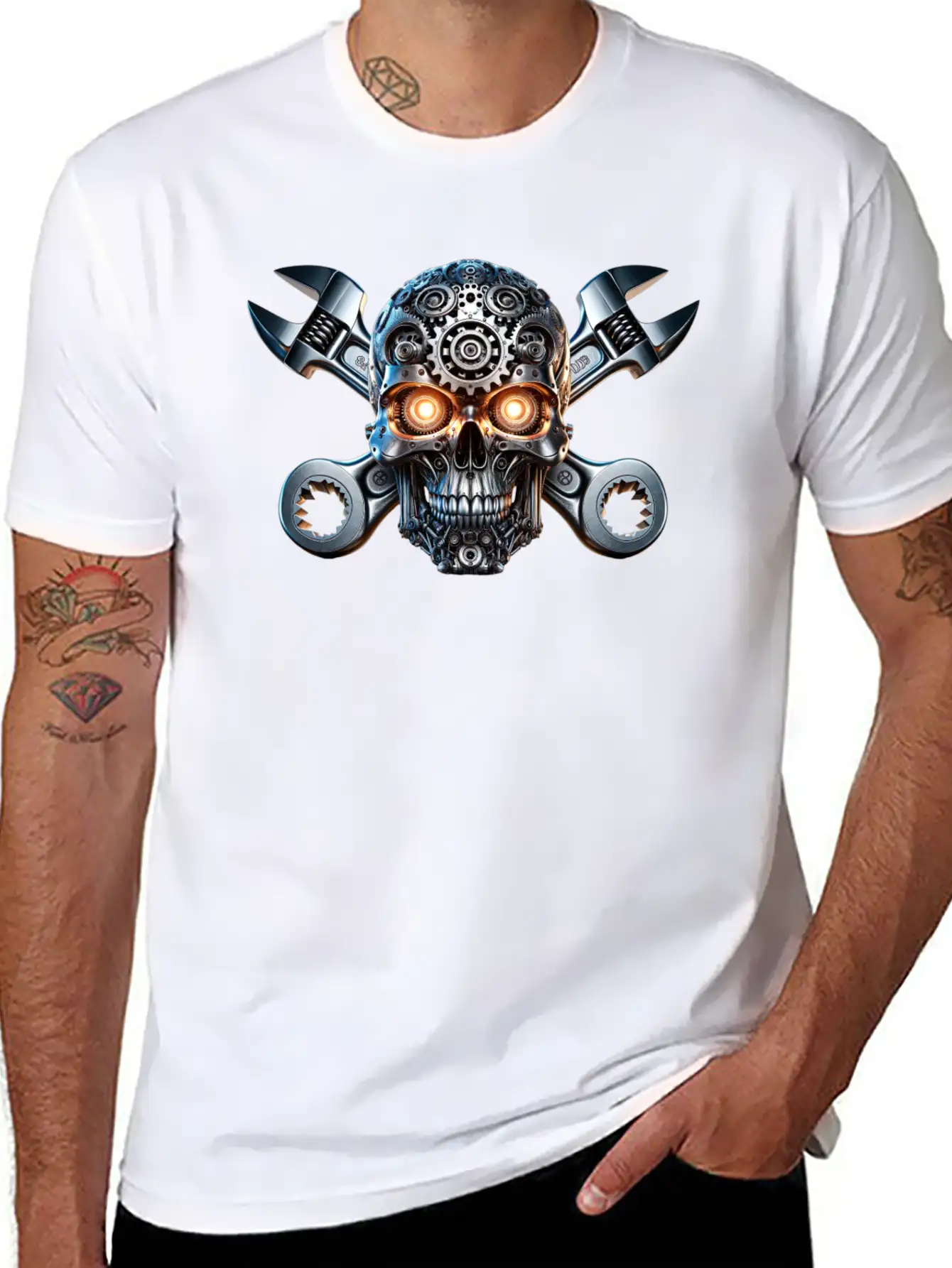 Gearhead Skull Classic Cotton Tee – Unisex Comfort For Any Season
