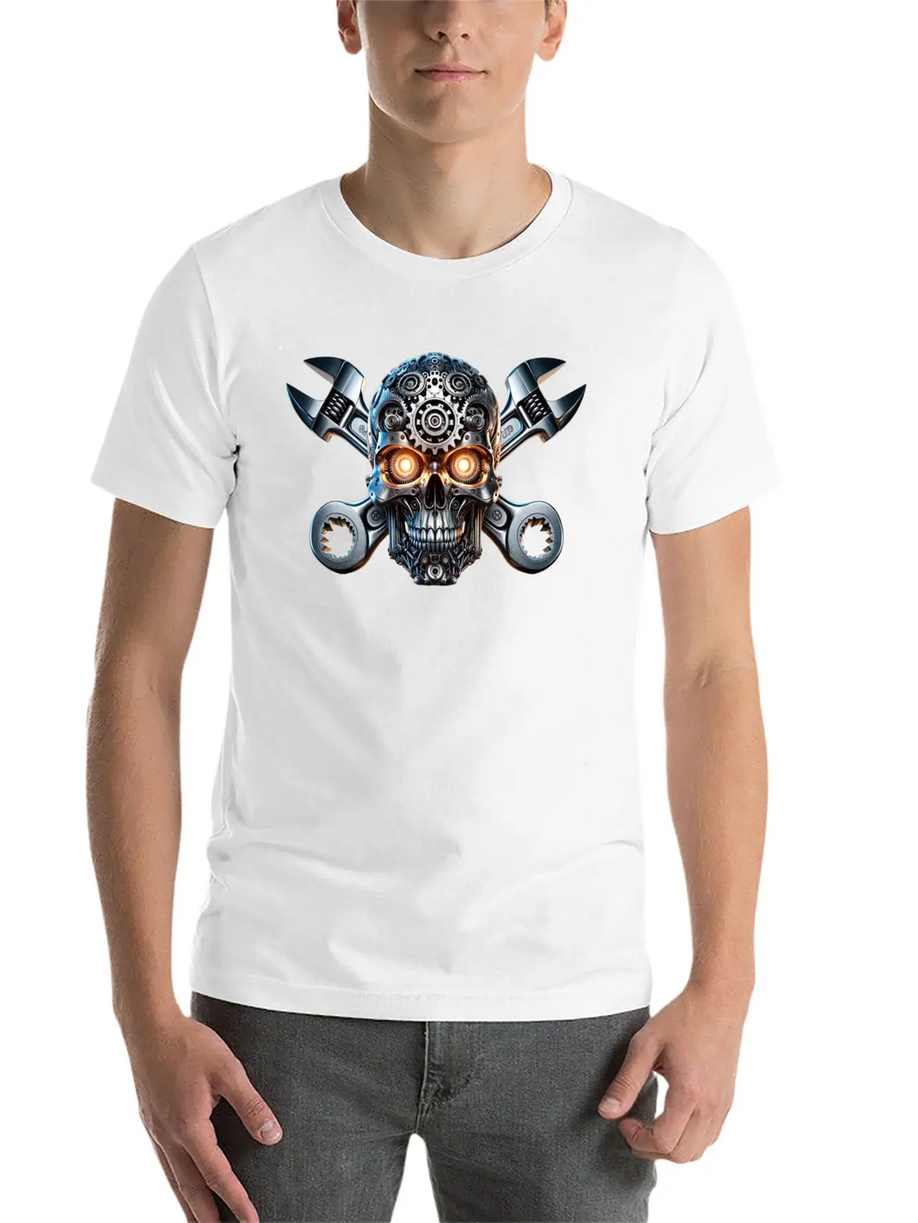Gearhead Skull Classic Cotton Tee – Unisex Comfort For Any Season