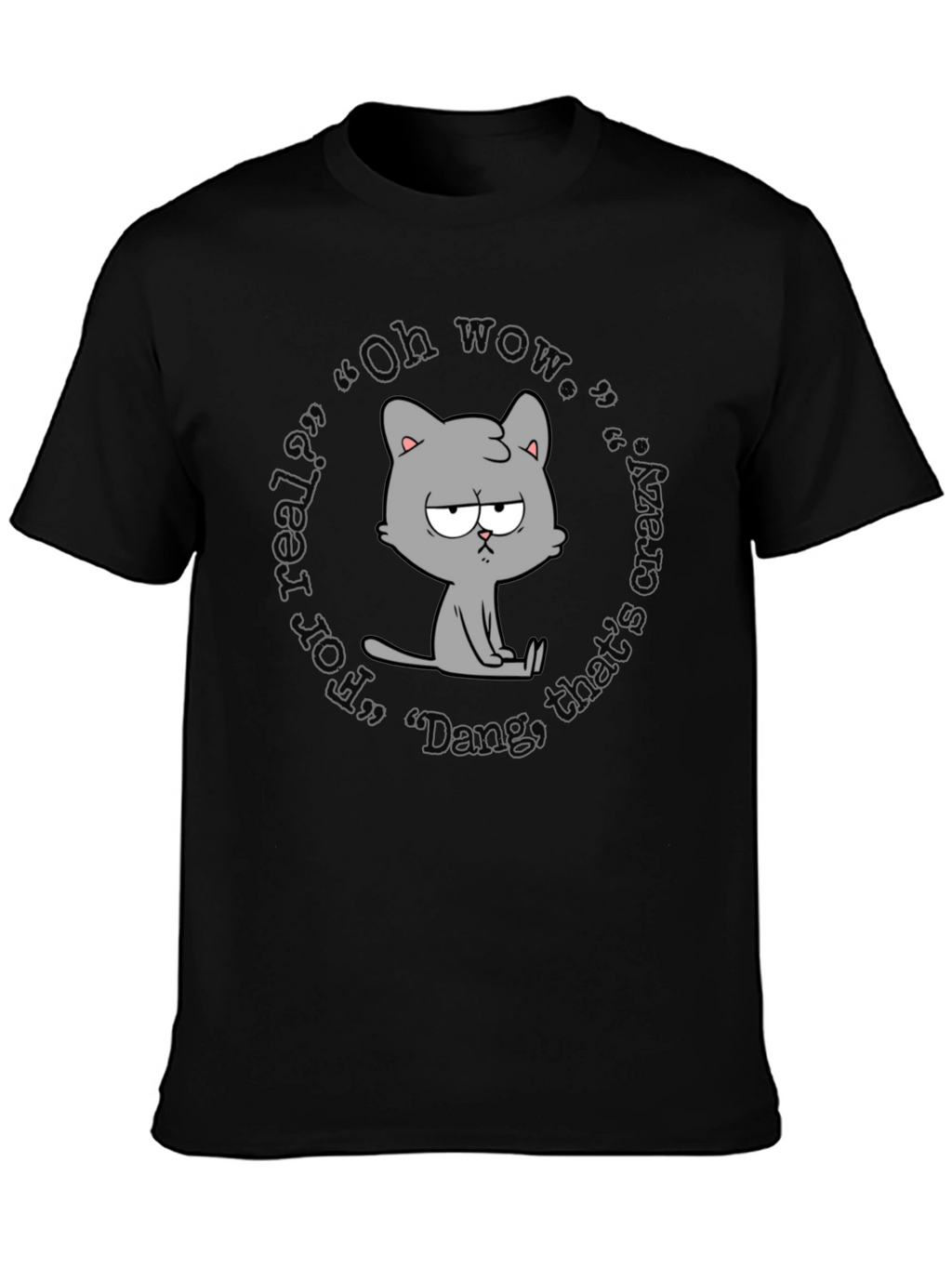 Quirky Cartoon Cat T-Shirt