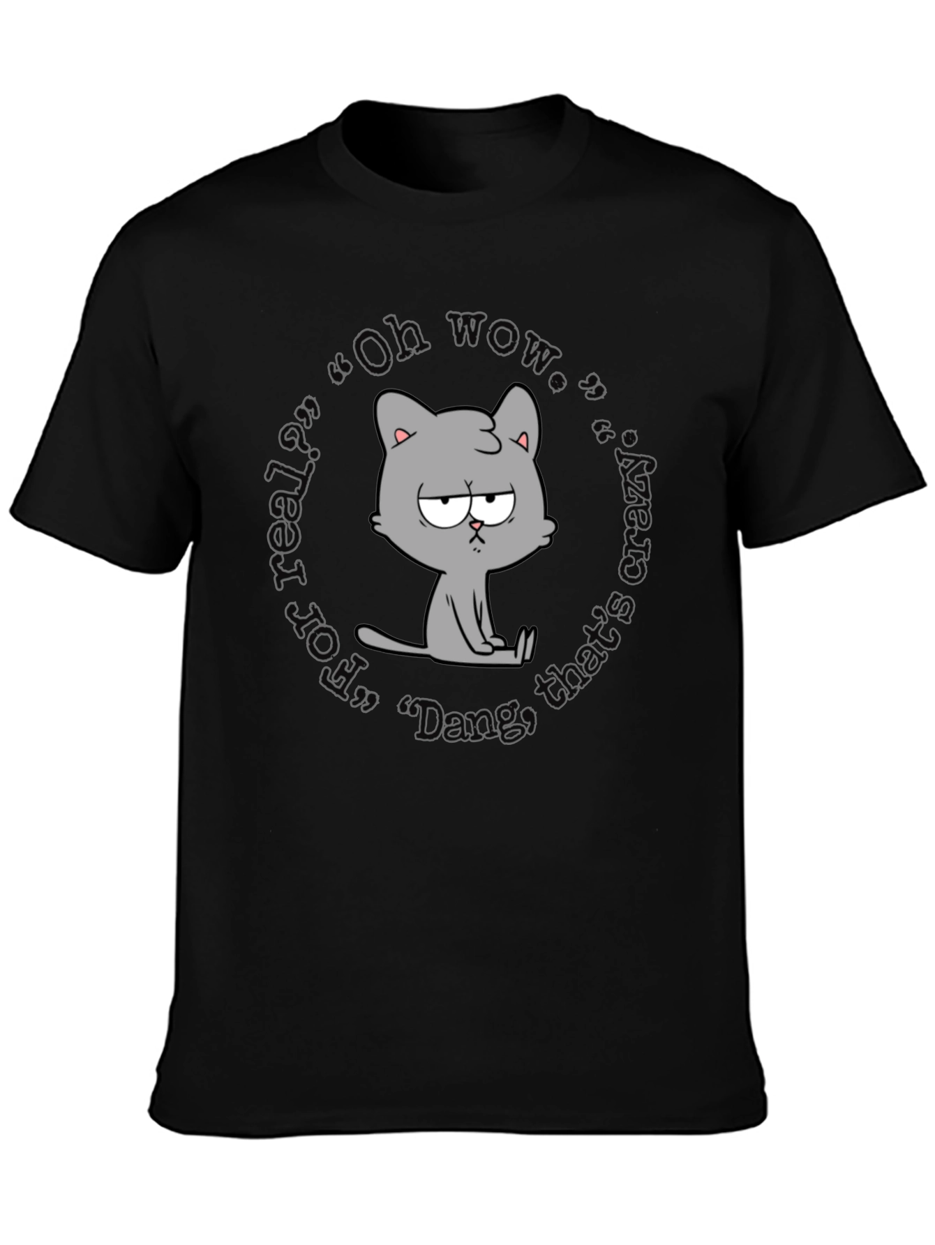 Quirky Cartoon Cat T-Shirt